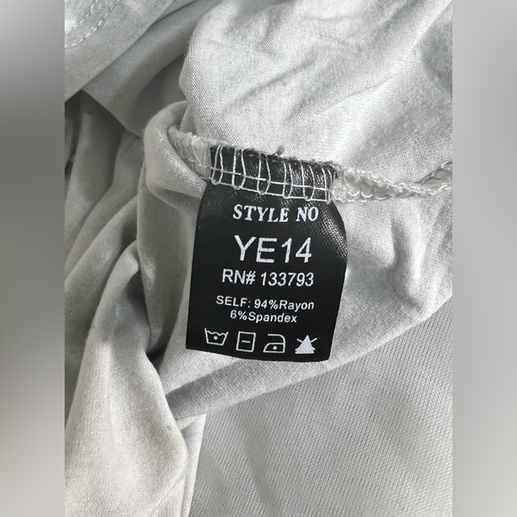 POL babydoll tank top high neck flowy zip back wash grey fog sleeveless shirt M - Picture 6 of 10